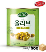 <재고미보유>리치스_그린올리브(홀피티드/3kg*6ea)