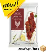 (Box)청학_매콤/숯불구이닭꼬치(80g*20ea*6pk/냉동)