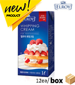 <재고미보유>엘로이_휘핑크림(1L*12ea/냉장/35.5%/동물성)