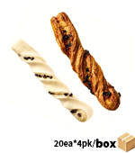 <재고미보유>바닐라초코트위스트(냉동생지/80g*20ea*4pk/삼양사)